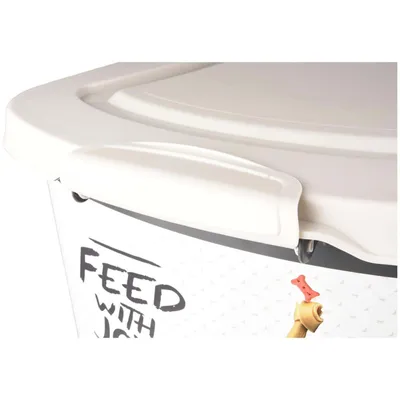 Flamingo - Boite à croquettes 38 Litres nourriture pour chien, avec une pel Flamingo - Boite à croquettes 38 Litres nourriture pour chien, avec une pel