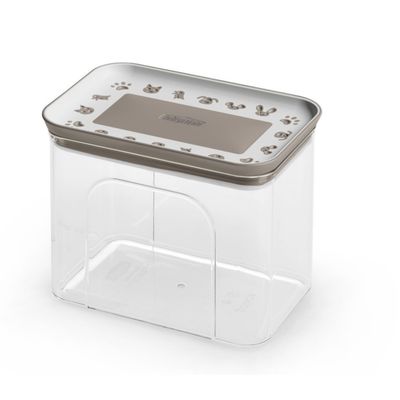 Boite à friandises hermétique taupe 1.2 litres pour chien ou chat