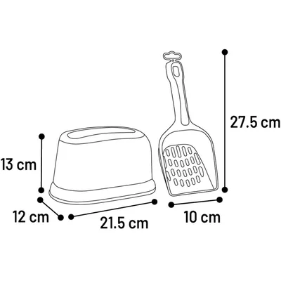 Flamingo - Support et Pelle à litière pour chat