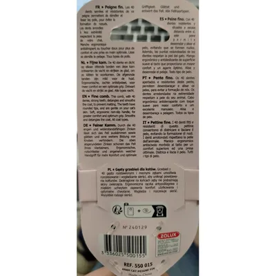 Peigne fin 40 dents pour chats