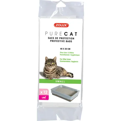 12 Sacs de protection pour bac à litière 46 x 30 cm pour chat