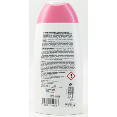 Shampooing doux et hydratant pour chat au D-panthénol, pH neutre, flacon 25