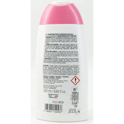 Shampoing Doux et Hydratant  250 ml Pour Chats