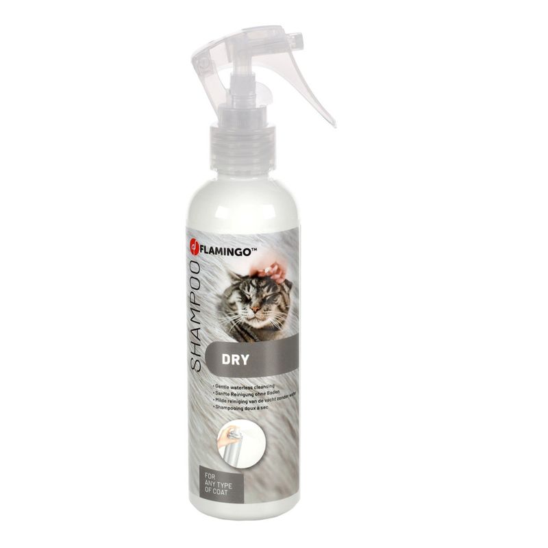Flamingo - Shampoing sec, spray, 200 ml pour chat