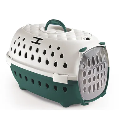 Cage de transport Smart chic verte max 6 kg pour petit chien et chat Cage de transport Smart chic verte max 6 kg pour petit chien et chat