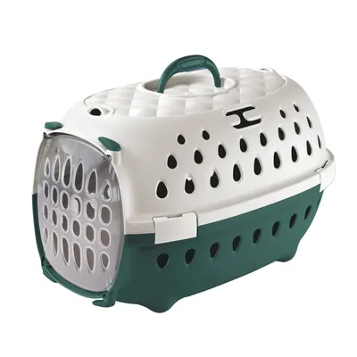 Cage de transport Smart chic verte max 6 kg pour petit chien et chat Cage de transport Smart chic verte max 6 kg pour petit chien et chat