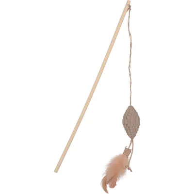 animallparadise - 3 cannes à pêche en bambou, jouet carton, rotin et Matata