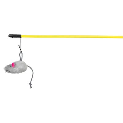 Canne à pêche de 1 mètre avec souris, couleur aléatoire, pour chat
