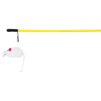 Canne à pêche de 1 mètre avec souris, couleur aléatoire, pour chat