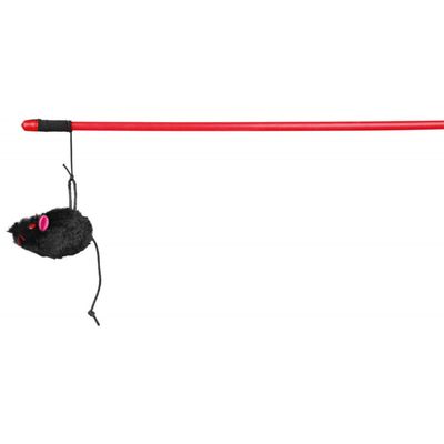 Canne à pêche de 1 mètre avec souris, couleur aléatoire, pour chat