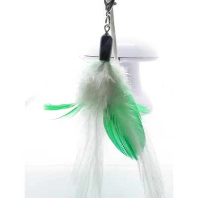 animallparadise - Jouet 2 en 1 avec plume et pointeur lumineux pour chat.