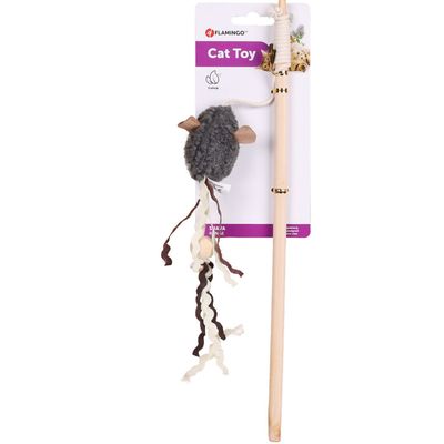 1 Canne à pêche SUAVA 20 cm jouet pour chat couleur aléatoire