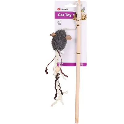 Flamingo - 1 Canne à pêche SUAVA 20 cm jouet pour chat couleur aléatoire