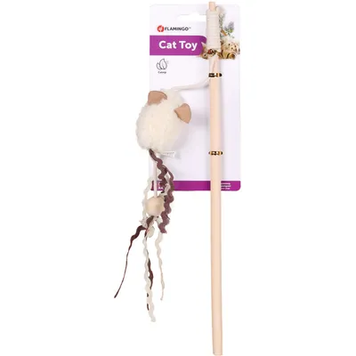 Flamingo - 1 Canne à pêche SUAVA 20 cm jouet pour chat couleur aléatoire