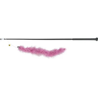 Canne à pêche XXL avec boa de plumes, taille 65 cm pour chat. Canne à pêche XXL avec boa de plumes, taille 65 cm pour chat.