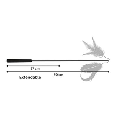 Canne a pêche Yula télescopique de 57 cm à 90 cm. pour chat