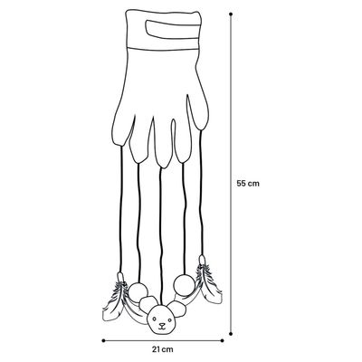 Gant avec jouets  55 cm x 3.8 cm pour chat