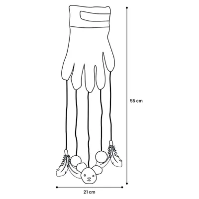 Gant avec jouets  55 cm x 3.8 cm pour chat