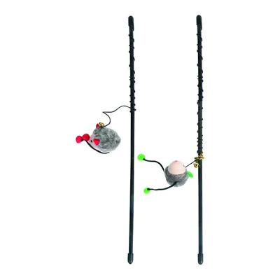 animallparadise - 1 Canne à pêche  Mishka souris avec grelot  jouet pour ch