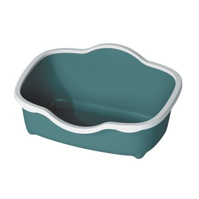animallparadise - Bac à litière allongé vert 59 x 39x 27 cm pour chat