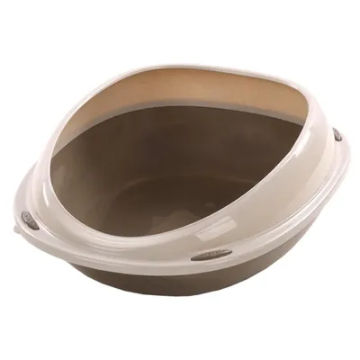 Bac à litière Jota S taupe 45 x 35 x 15 cm pour chat