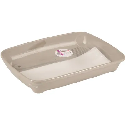 Flamingo - Bac à Litière, set Kitten taupe,  37 cm, pour chaton