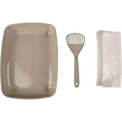 Flamingo - Bac à Litière, set Kitten taupe,  37 cm, pour chaton