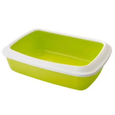 animallparadise - Bac litière IRIZ42, citron vert avec rebord 42 x 31 x 12.