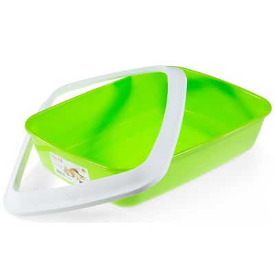 animallparadise - Bac litière IRIZ42, citron vert avec rebord 42 x 31 x 12.