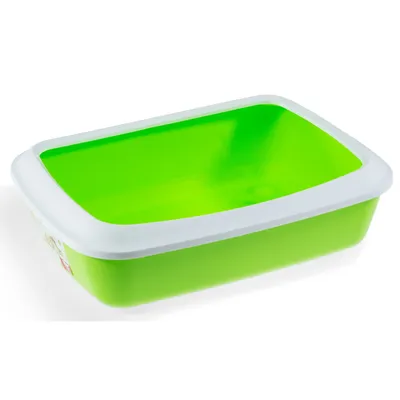 animallparadise - Bac litière IRIZ42, citron vert avec rebord 42 x 31 x 12.