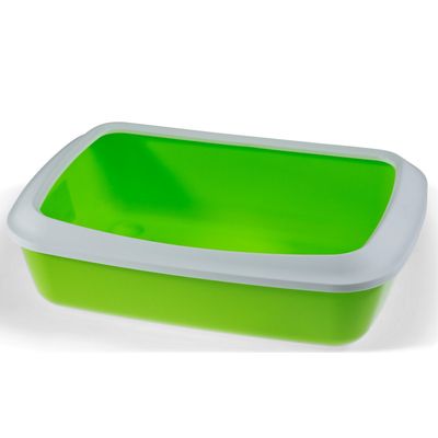 animallparadise - Bac litière IRIZ42, citron vert avec rebord 42 x 31 x 12.
