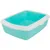 animallparadise - Bac à litière vert avec rebord 37 x 47 x 15 cm pour chats