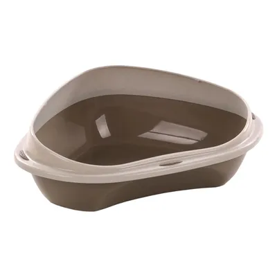 Bac à litière angle Sadio S taupe 49.5 x 39.5 x 17 cm pour chat Bac à litière angle Sadio S taupe 49.5 x 39.5 x 17 cm pour chat