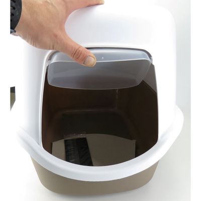 Maison de toilette Cathy filtre taupe 40 x 56 x H40 cm   pour chat