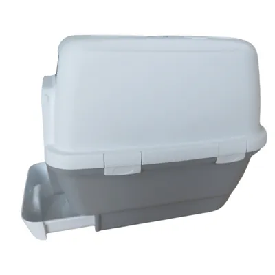 animallparadise - Maison de toilette Clever & Smart grise à tiroir, taille