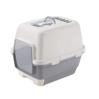 animallparadise - Maison de toilette Clever & Smart grise à tiroir, taille animallparadise - Maison de toilette Clever & Smart grise à tiroir, taille