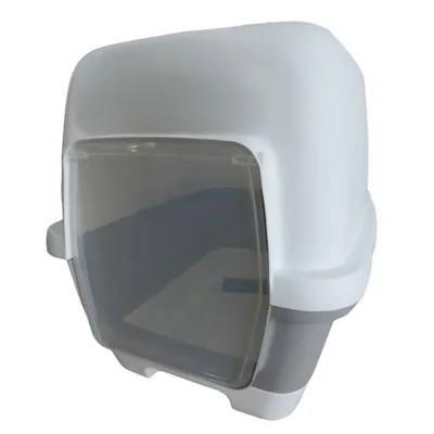 animallparadise - Maison de toilette Clever & Smart grise à tiroir, taille