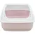 Trixie - Bac à litière Delio rose et blanche 49.5 x 38 x 20 cm pour chat