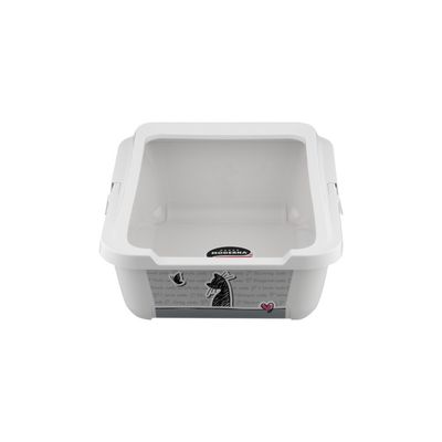 Bac a litière Hercules blanc  51 x 39 x h  19 cm pour chat