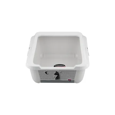 animallparadise - Bac a litière Hercules blanc  51 x 39 x h  19 cm pour cha