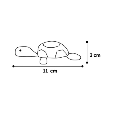 Tortue Natural fun. 11 x 3 cm. gris beige. gamme green. jouet