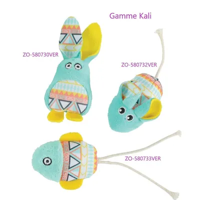 zolux - Lapin vert Kali . 11 x 5 x 3 cm. avec catnip. Jouet chat