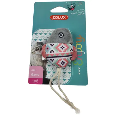 Poisson gris Kali 15 x 6 x 3 cm avec catnip Jouet chat