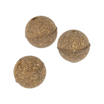 Flamingo - Lapin 14 cm gris beige+ 3 billes de Catnip jouet pour chat