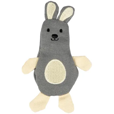 Flamingo - Lapin 14 cm gris beige+ 3 billes de Catnip jouet pour chat