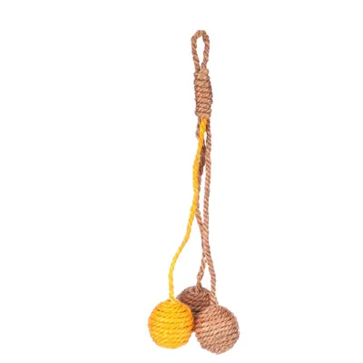 Flamingo - Jouet Justo Balle Brun & Jaune pour chat