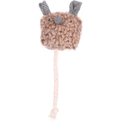 Flamingo - 1 souris ronde SUAVA 15 cm  jouet pour chat  couleur aléatoire