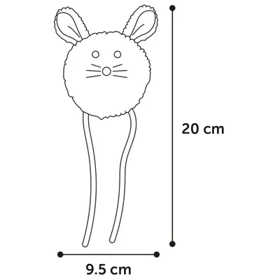 Flamingo - 1 souris SUAVA .20 cm. jouet pour chat. couleur aléatoire.