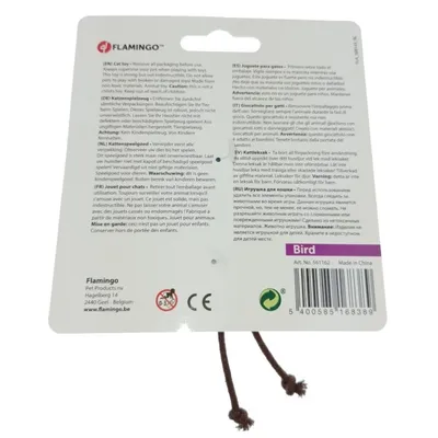 Flamingo - Oiseau Medy  taille 10 x 17 cm Jouet pour chat.