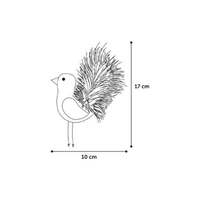 Oiseau Medy  taille 10 x 17 cm Jouet pour chat.